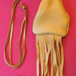 Large Fringed Deer Leather Pouch